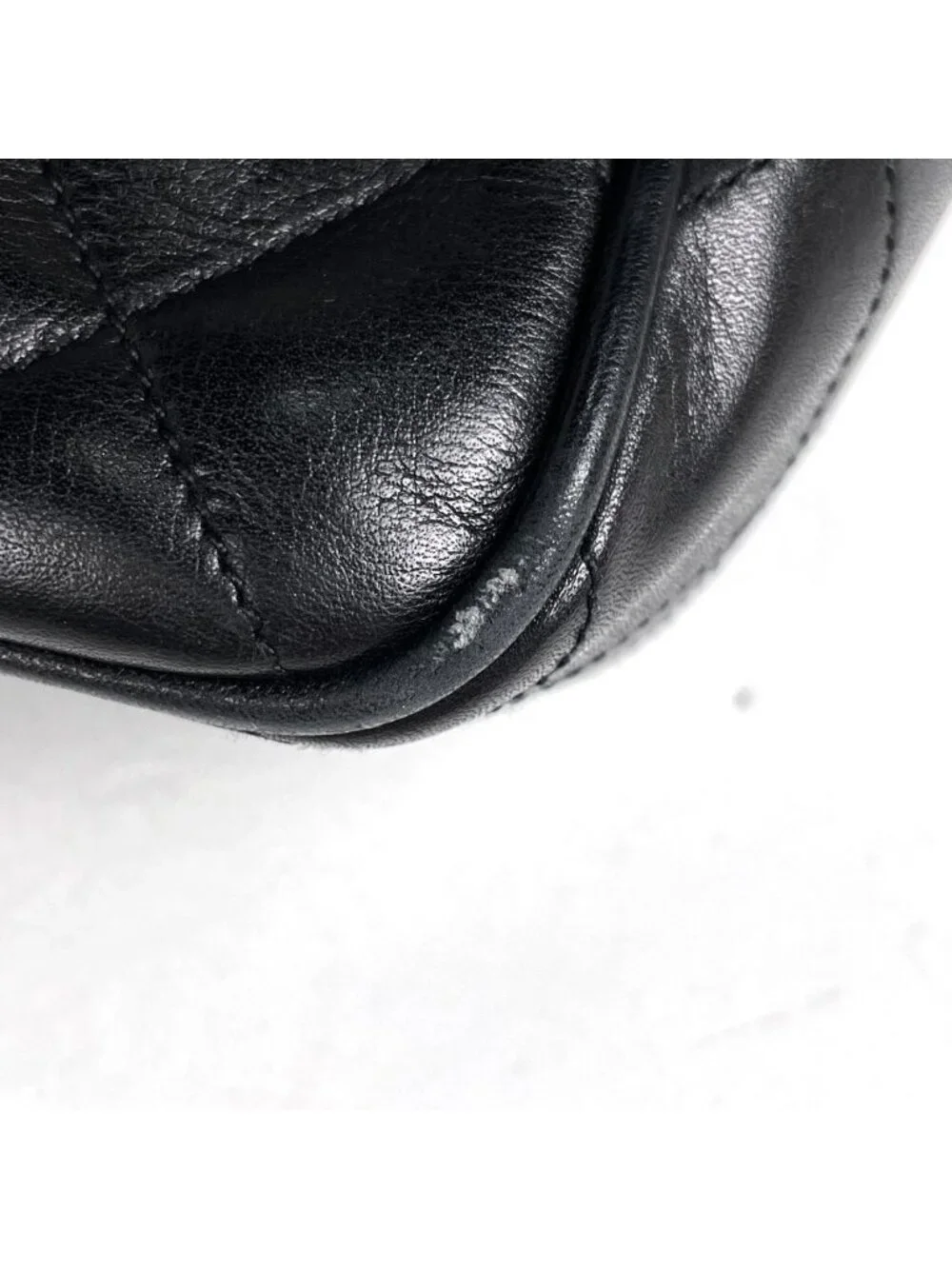 Chanel Tote CC Logo Quilted Leather Black